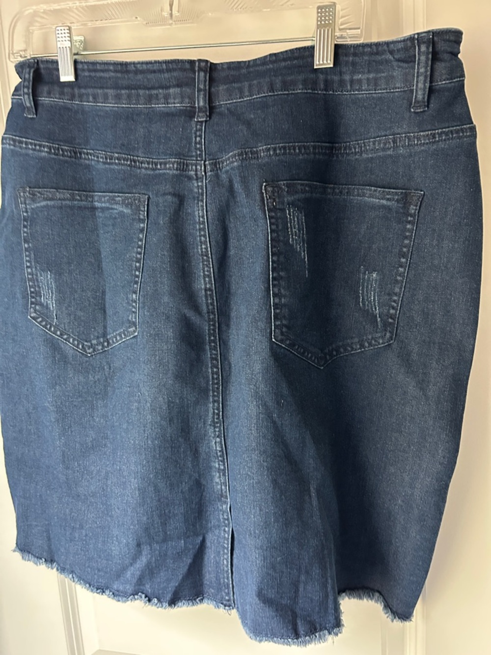 Agnes Orinda Denim Skirt with Side Trim - Picture 5 of 6